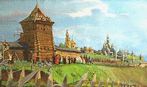 Иван Грозный приезжает в Белев (1566г.) - с картины Н.Петрова