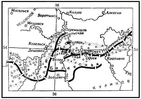 Засечная черта в районе Белёва